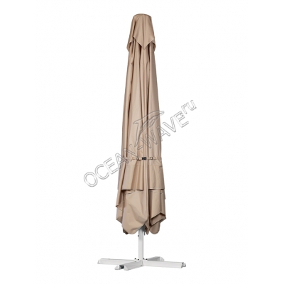 Зонт с центральной опорой 4х4м квадратный (Ткань Oxford 600D) бежевый - купить в интернет-магазине OCEAN-WAVE.ru