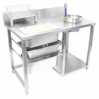 Стол для панировки с ручным просеиванием ТТМ SR-P1-120 - купить в интернет-магазине OCEAN-WAVE.ru
