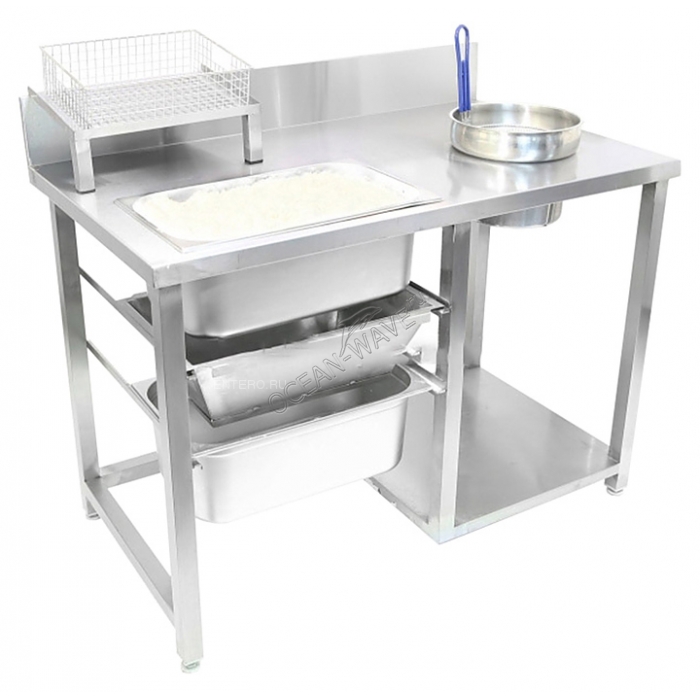Стол для панировки с ручным просеиванием ТТМ SR-P1-120 - купить в интернет-магазине OCEAN-WAVE.ru