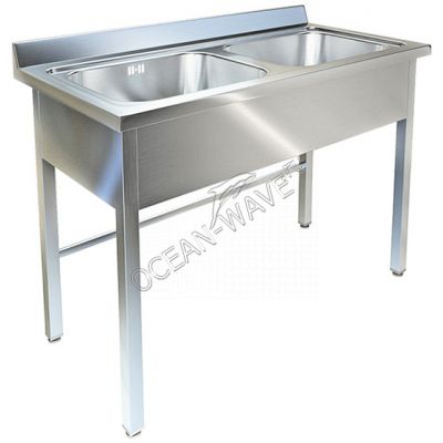 Ванна моечная KAYMAN К-ВМЦН-2/1200/600 - купить в интернет-магазине OCEAN-WAVE.ru