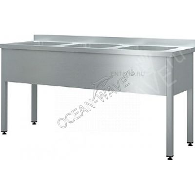 Ванна моечная Cryspi Chef ВМ3 18/6 - купить в интернет-магазине OCEAN-WAVE.ru