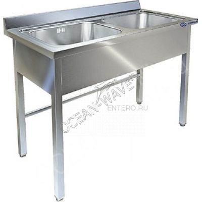 Ванна моечная KAYMAN К-ВМЦН-2/1400/700 - купить в интернет-магазине OCEAN-WAVE.ru