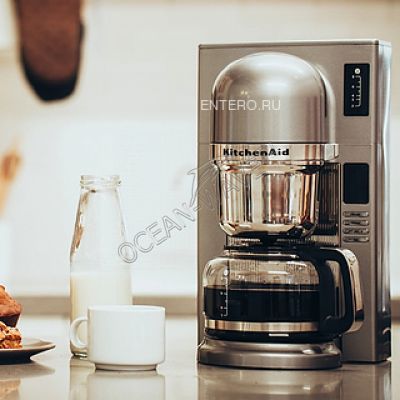 Кофеварка KitchenAid 5KCM0802ECU серебристая - купить в интернет-магазине OCEAN-WAVE.ru