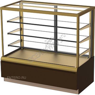 Витрина кондитерская KAYMAN K-ВК-1300 люкс квадро бронза - купить в интернет-магазине OCEAN-WAVE.ru
