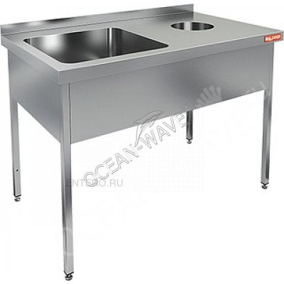 Ванна моечная HICOLD НДСО1М-15/7БЛ (раковина 500х500х300) - купить в интернет-магазине OCEAN-WAVE.ru