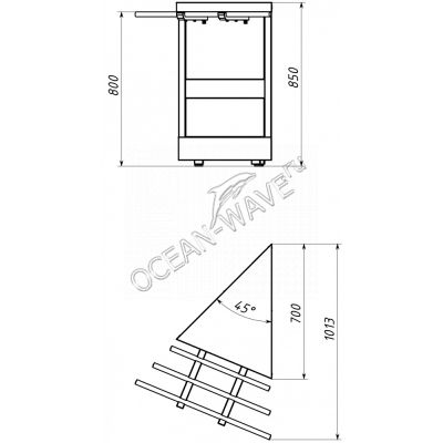 Нейтральный модуль поворотный внешний 45 градусов МН-5/7-45 - купить в интернет-магазине OCEAN-WAVE.ru
