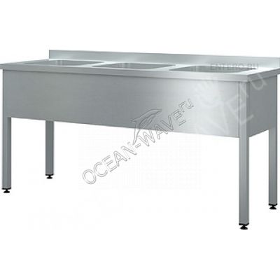 Ванна моечная Cryspi Chef ВМ3 18/7 - купить в интернет-магазине OCEAN-WAVE.ru