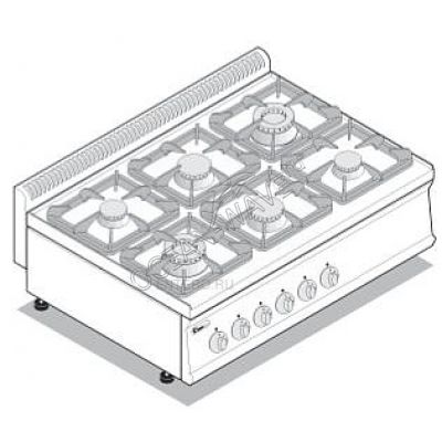 Плита газовая Tecnoinox PC105G7 - купить в интернет-магазине OCEAN-WAVE.ru