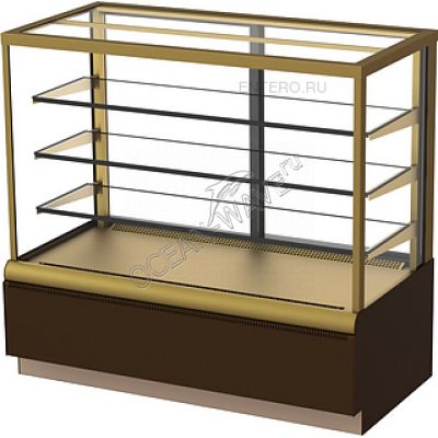 Витрина кондитерская KAYMAN K-ВК-1300 квадро бронза - купить в интернет-магазине OCEAN-WAVE.ru