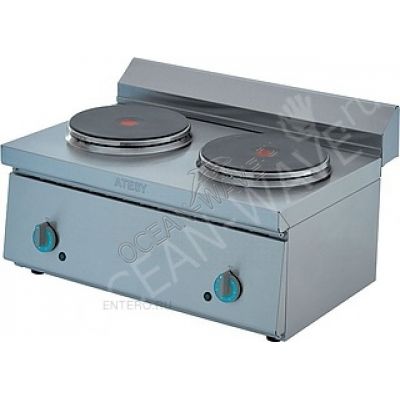 Электроплита ATESY Таверна-2005 (2-конфорочная, l=600 мм) - купить в интернет-магазине OCEAN-WAVE.ru