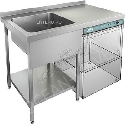 Ванна моечная с крылом под посудомойку HICOLD НСО1МП-12/7БНЛ - купить в интернет-магазине OCEAN-WAVE.ru