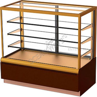 Витрина кондитерская Carboma ВХСв-1,3д Cube Люкс - купить в интернет-магазине OCEAN-WAVE.ru