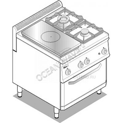Плита газовая Tecnoinox PFP70GG7 - купить в интернет-магазине OCEAN-WAVE.ru