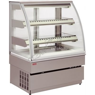 Витрина кондитерская UNIS Georgia III static double glass gold - купить в интернет-магазине OCEAN-WAVE.ru