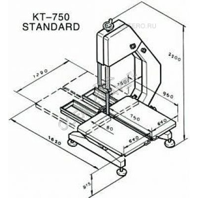Пила ленточная KT 750 (с роликовым столом) - купить в интернет-магазине OCEAN-WAVE.ru