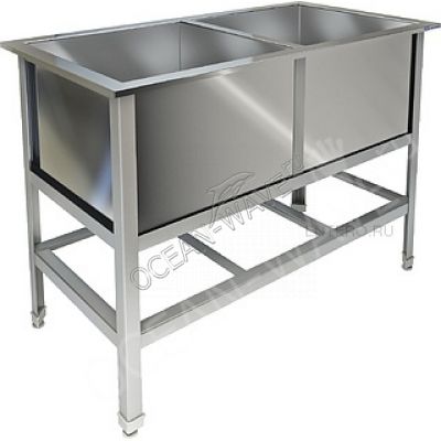 Ванна моечная KAYMAN К-ВМО-2/1000/530 - купить в интернет-магазине OCEAN-WAVE.ru