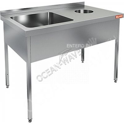 Ванна моечная HICOLD НДСО1М-12/6БЛ (раковина 500х400х250) - купить в интернет-магазине OCEAN-WAVE.ru