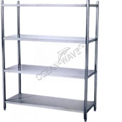 Стеллаж кухонный Starfood 1200х500х1550-4С - купить в интернет-магазине OCEAN-WAVE.ru