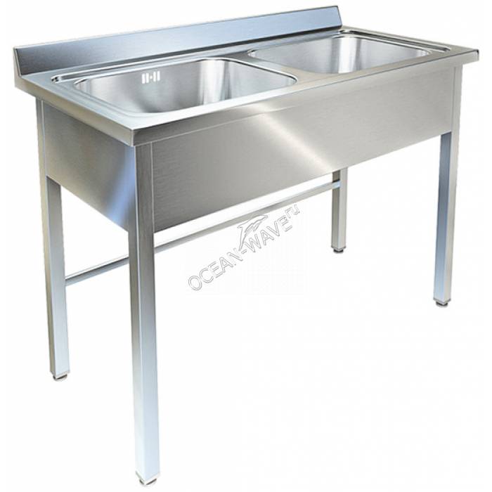 Ванна моечная KAYMAN К-ВМЦН-2/1200/600 - купить в интернет-магазине OCEAN-WAVE.ru