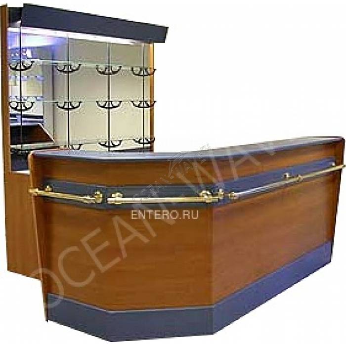 Стойка барная Cryspi Лира 2500 мм (с углом) - купить в интернет-магазине OCEAN-WAVE.ru