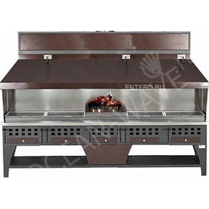 Гриль на углях для стейков PEVA BL 250 с жаровней - купить в интернет-магазине OCEAN-WAVE.ru