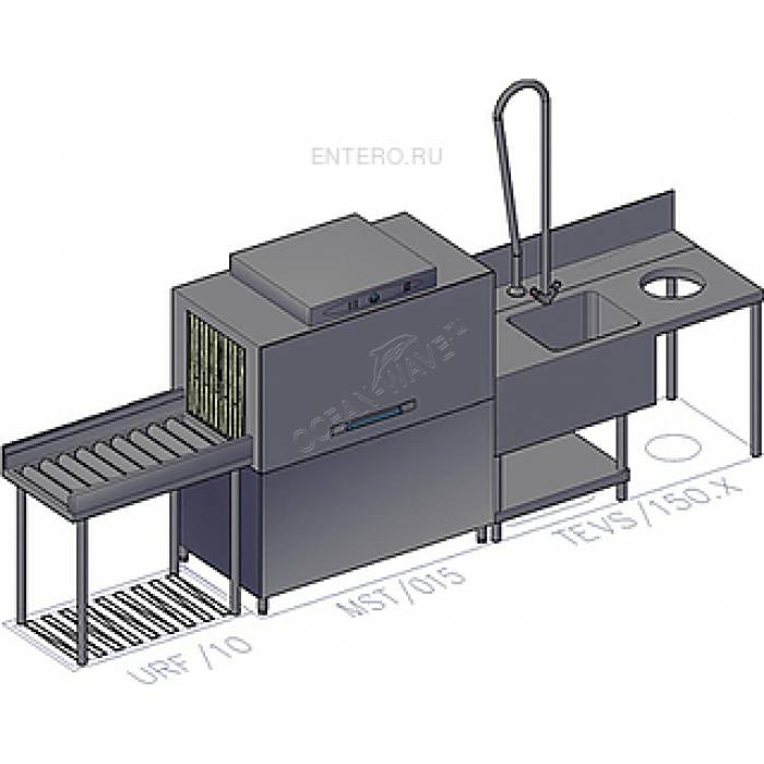 Тоннельная посудомоечная машина MACH MST/015 - купить в интернет-магазине OCEAN-WAVE.ru