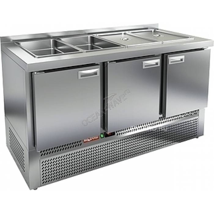 Стол для салатов HICOLD SLE3-111GN без крышки - купить в интернет-магазине OCEAN-WAVE.ru