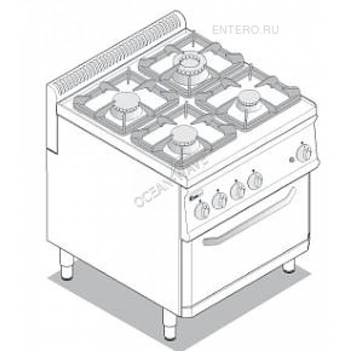 Плита газовая Tecnoinox PF70GG7 - купить в интернет-магазине OCEAN-WAVE.ru