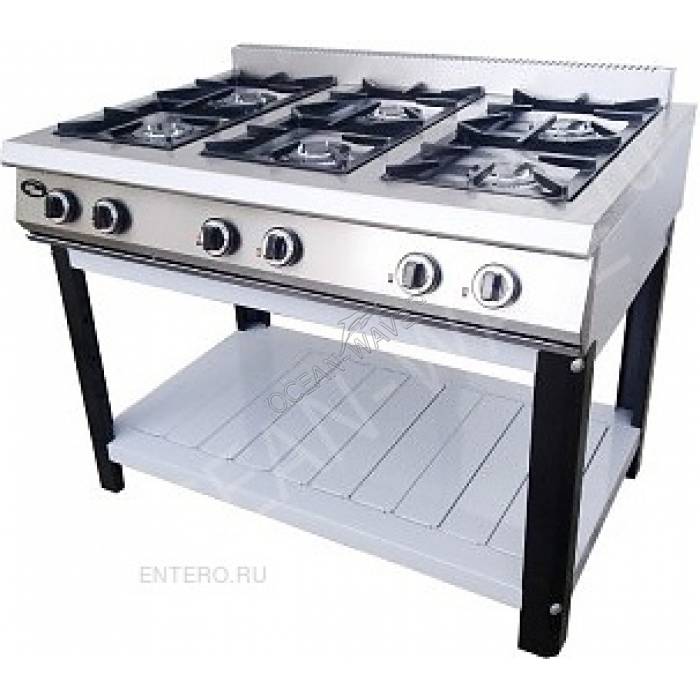 Плита газовая Гриль-мастер Ф6ЖТЛПГ(п) на подставке - купить в интернет-магазине OCEAN-WAVE.ru