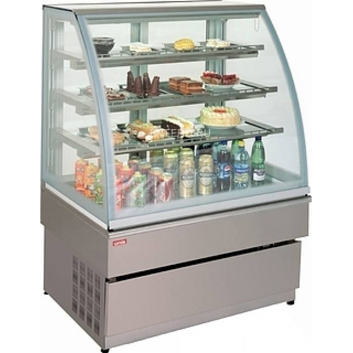 Витрина кондитерская UNIS Georgia III 150 double glass, inox - купить в интернет-магазине OCEAN-WAVE.ru