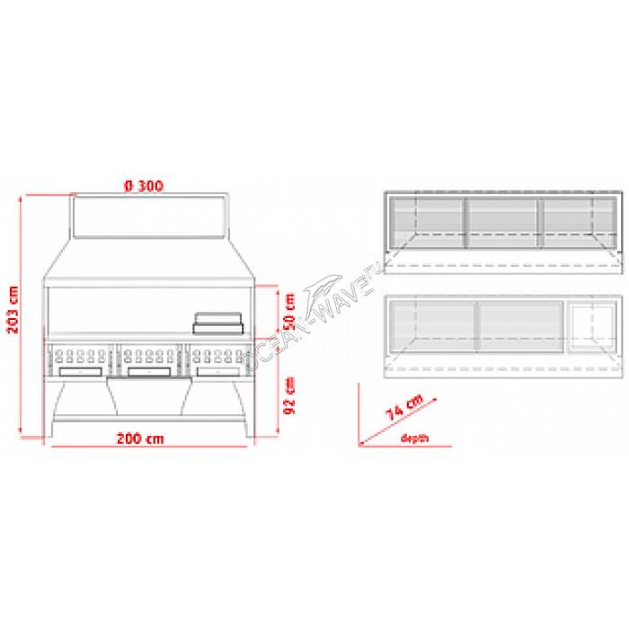 Гриль на углях для стейков PEVA BL 200 - купить в интернет-магазине OCEAN-WAVE.ru