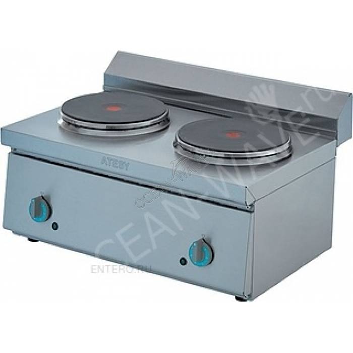 Электроплита ATESY Таверна-2005 (2-конфорочная, l=600 мм) - купить в интернет-магазине OCEAN-WAVE.ru
