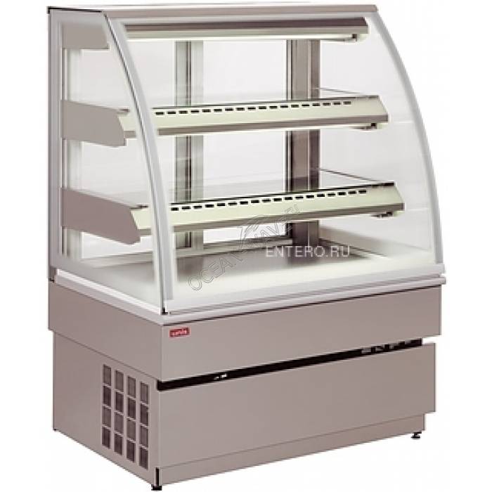 Витрина кондитерская UNIS Georgia III static double glass gold - купить в интернет-магазине OCEAN-WAVE.ru