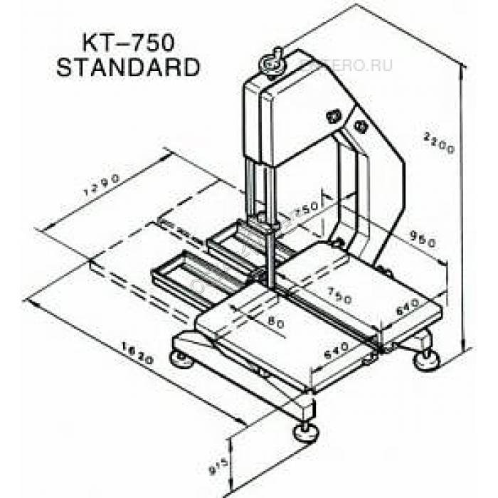 Пила ленточная KT 750 (с роликовым столом) - купить в интернет-магазине OCEAN-WAVE.ru