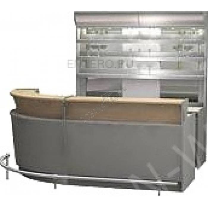 Стойка барная Cryspi CELTA 2700 мм (с углом) с охлаждаемым столом - купить в интернет-магазине OCEAN-WAVE.ru