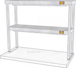 Полка тепловая ТТМ ПНПК2-130/4 - купить в интернет-магазине OCEAN-WAVE.ru