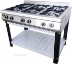 Плита газовая Гриль-мастер Ф6ЖТЛПГ(п) на подставке - купить в интернет-магазине OCEAN-WAVE.ru