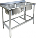 Ванна моечная KAYMAN К-ВМЦО-2/1400/700 - купить в интернет-магазине OCEAN-WAVE.ru